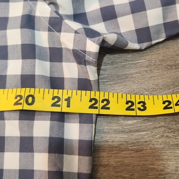 Lorenzo Uomo Blue and White Checkered Men's Shirt Size 16 32/33 - Picture 6 of 11